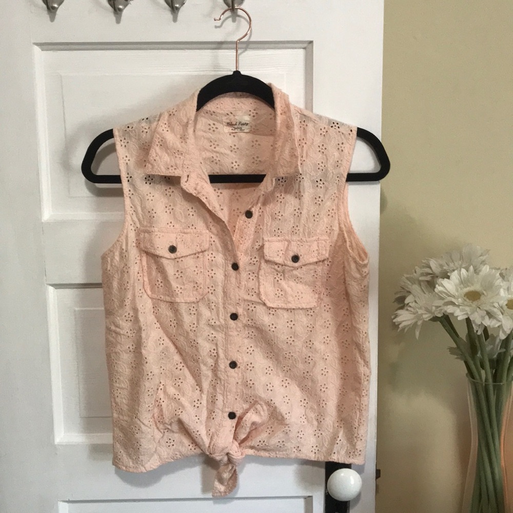 Tie front tank top